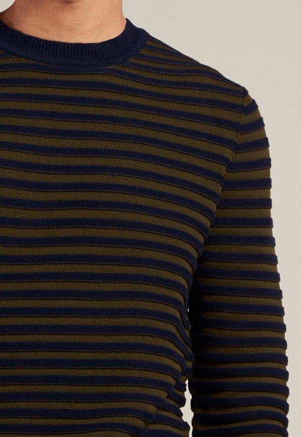DSTREZZED KNITWEAR, CREW RAISED STRIPE - Afbeelding 4