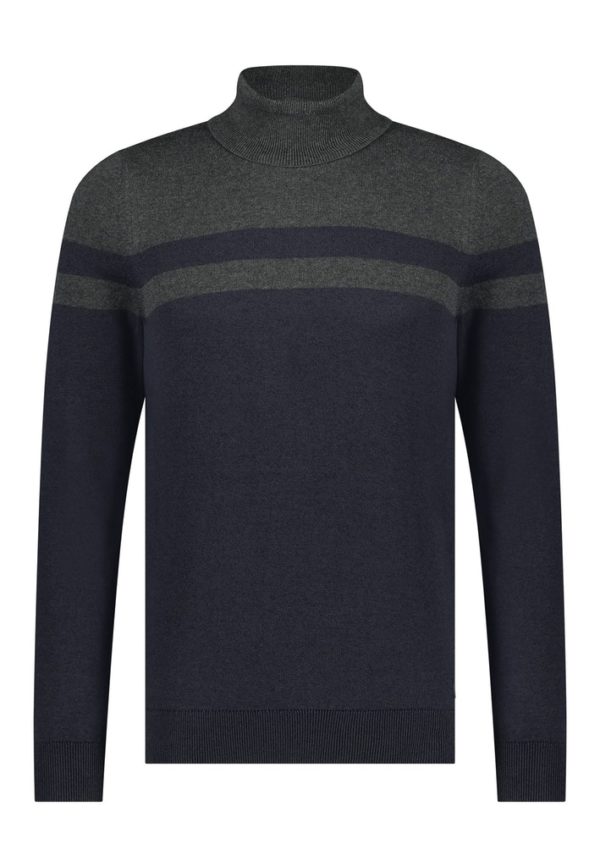 STATE OF ART KNITWEAR, PULLOVER COLL STRIPED - Afbeelding 2