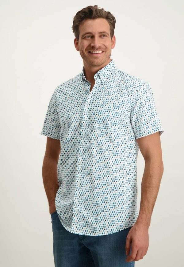 STATE OF ART SHIRT, SS PRINTED POPLIN