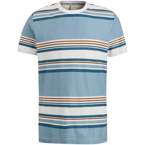 CAST IRON T-SHIRT, STRIPED R-NECK