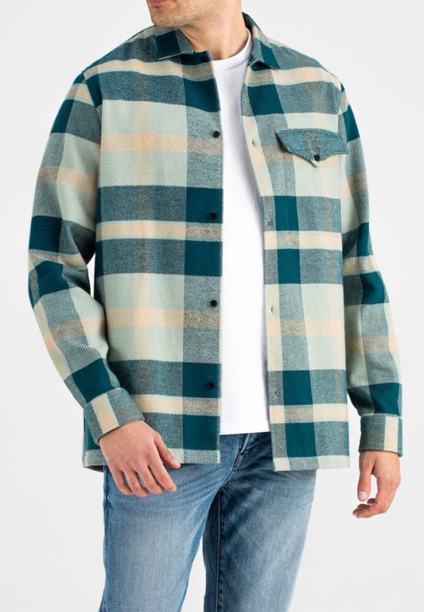BUTCHER OF BLUE SHIRT, MARVIN ZIP OVERSHIRT