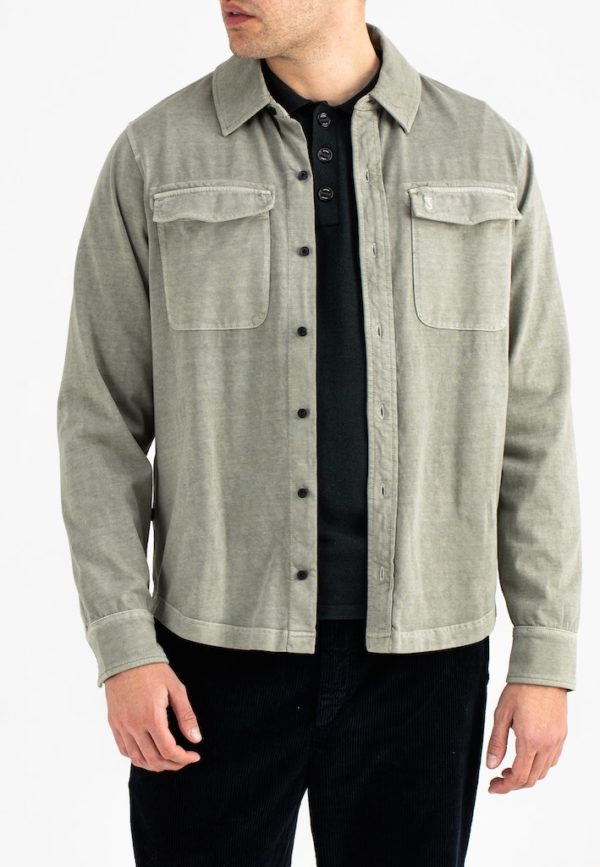 BUTCHER OF BLUE SHIRT, FINN POCKET JERSEY SHIRT