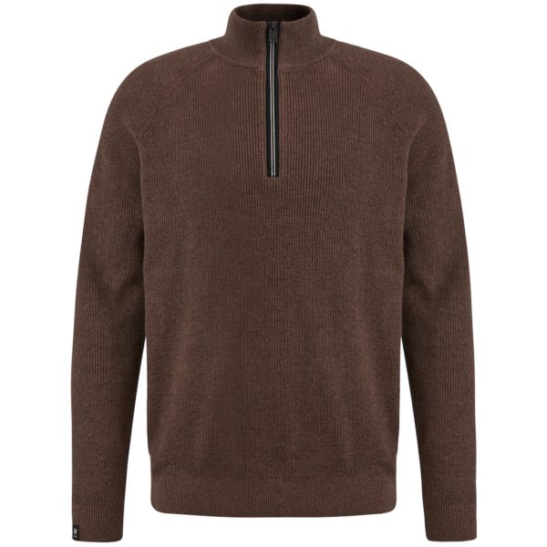 VANGUARD KNIT, HALF ZIP COTTON MOULINE
