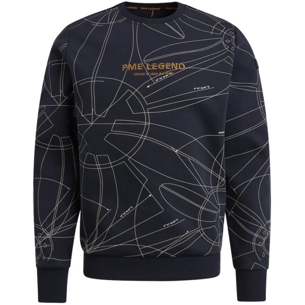 PME-Legend SWEATER, CREWNECK AOP SWEATER