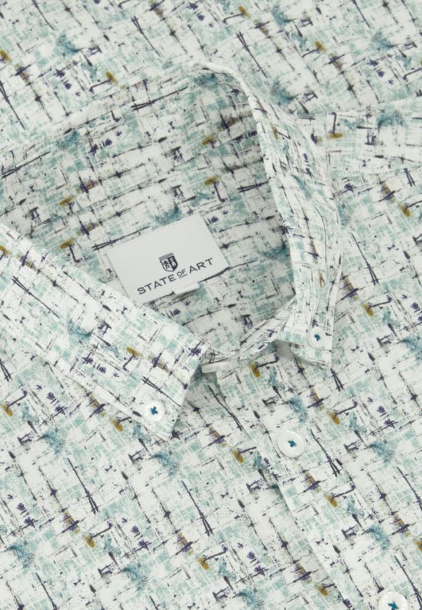 STATE OF ART SHIRT, PRINTED POPLIN - Afbeelding 3