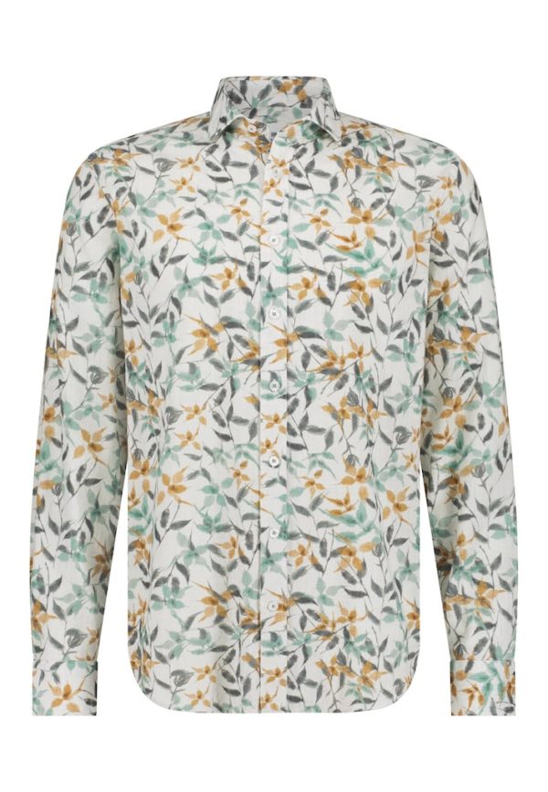 STATE OF ART SHIRT, LONGSLEEVE PRINT SLUB