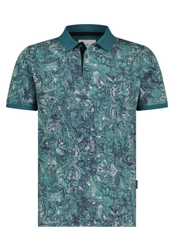 STATE OF ART POLO, PIQUE SS PRINTED