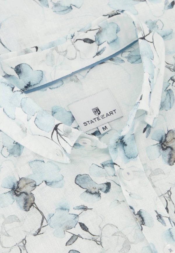 STATE OF ART SHIRT, PRINTED LINEN - Afbeelding 3