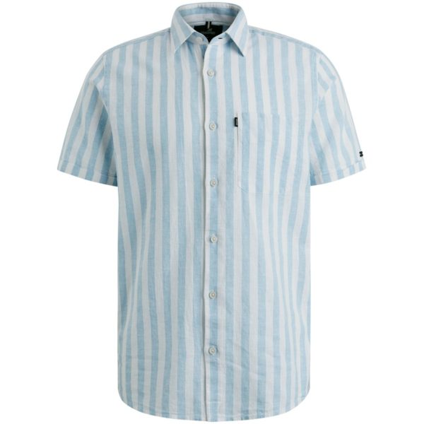VANGUARD SHIRT, LINEN COTTON BLEND STRIPE