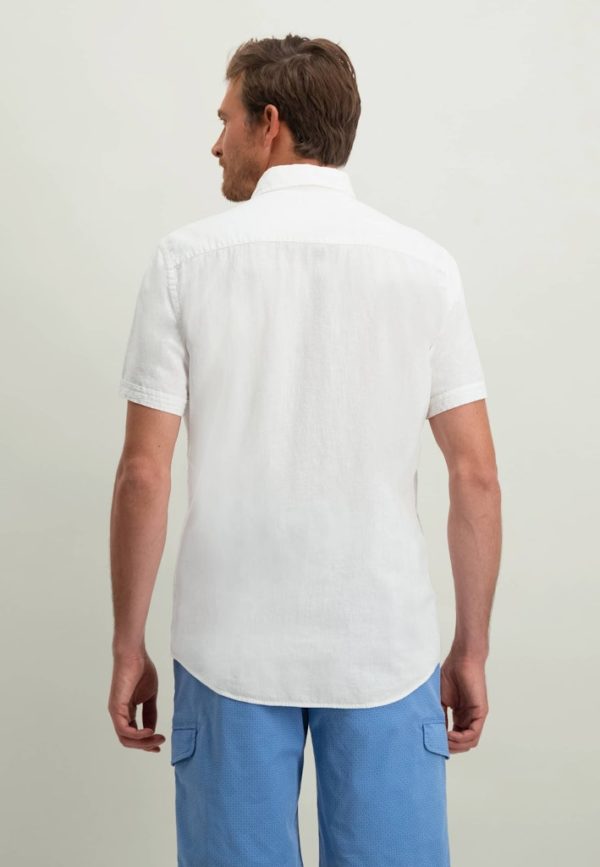 STATE OF ART SHIRT, SS PLAIN COTTON LINEN - Afbeelding 2