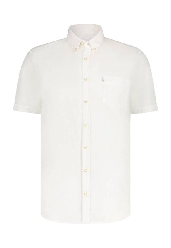 STATE OF ART SHIRT, SS PLAIN COTTON LINEN - Afbeelding 3