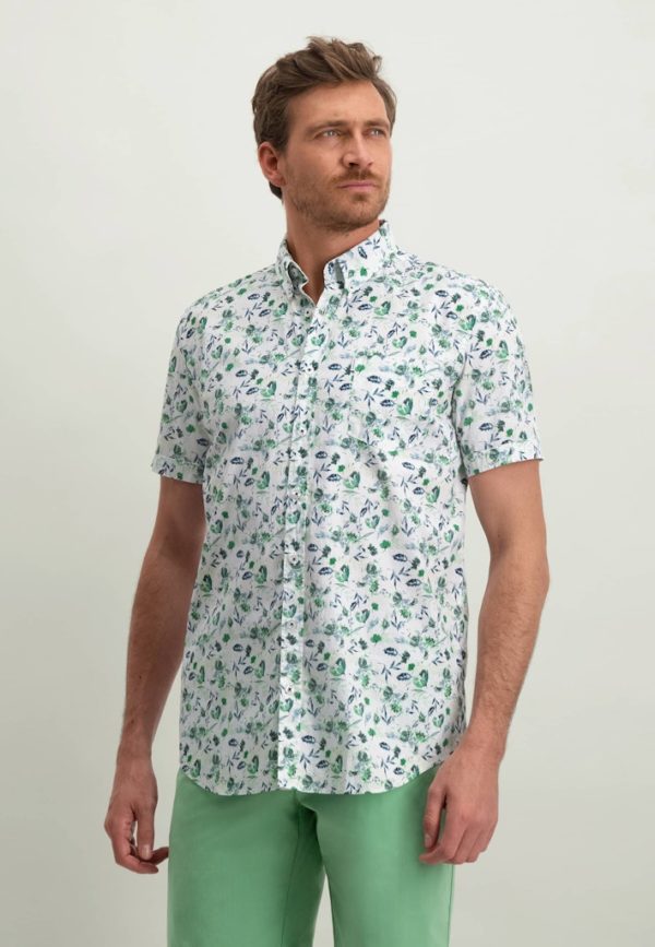 STATE OF ART SHIRT, SS PRINTED POPLIN