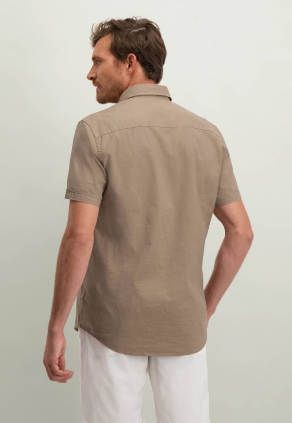 STATE OF ART SHIRT, SS PLAIN COTTON LINEN - Afbeelding 2