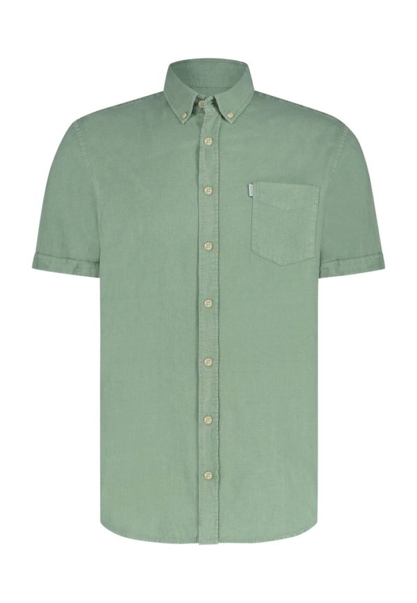 STATE OF ART SHIRT, SS PLAIN COTTON LINEN - Afbeelding 3