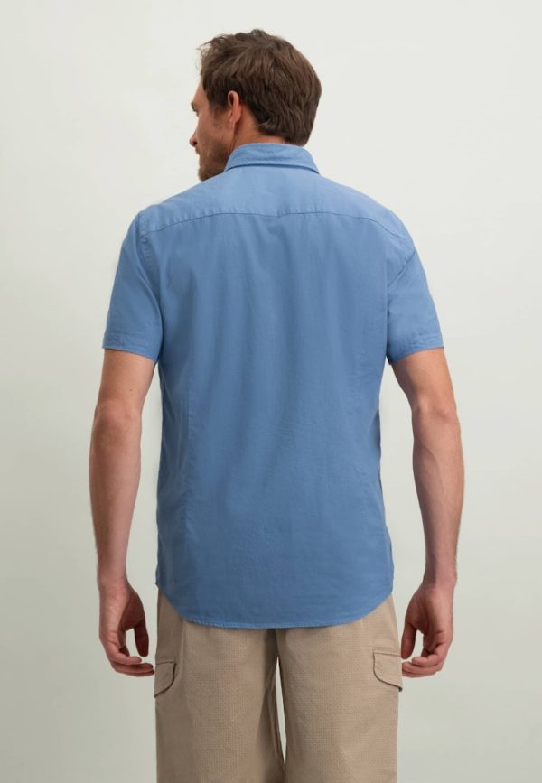 STATE OF ART SHIRT, SS PLAIN COTTON LINEN - Afbeelding 3