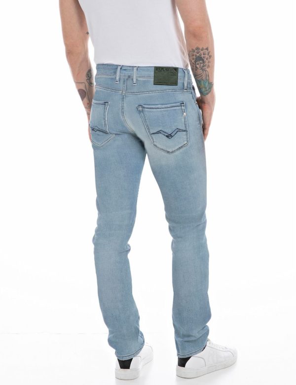 REPLAY JEANS, GROVER LIGHT BLUE POWER STRETCH DENIM - Afbeelding 2