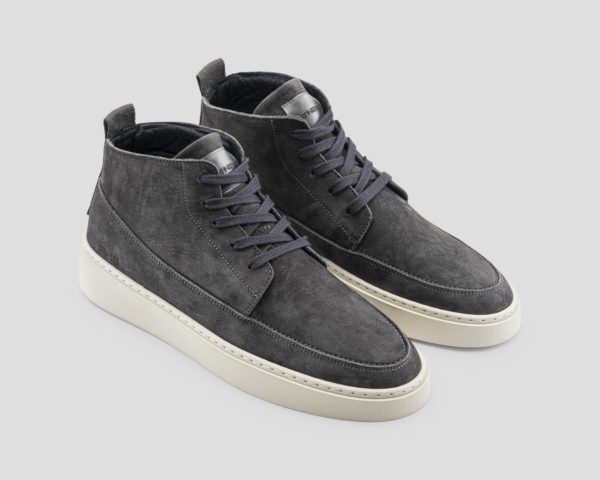 REHAB SCHOENEN, ORION NUB DARK GREY SNEAKERS