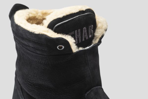 REHAB SCHOENEN, ,MARVIS NUB BLACK BOOTS WITH SHEEPSKIN LINING - Afbeelding 4