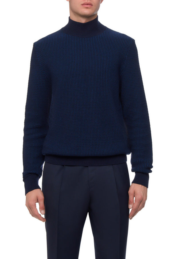 HUGO BOSS BLACK PULLOVER, H-EMAURELLIO MOCK NECK