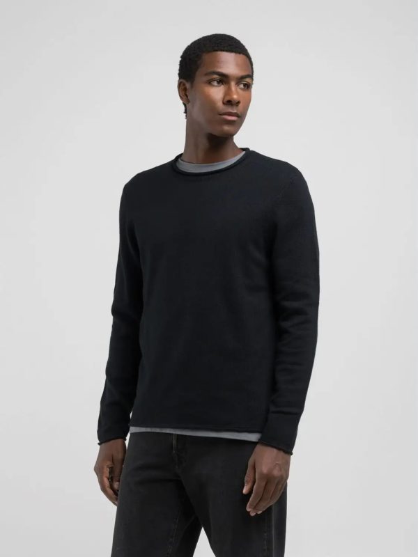 REPLAY PULLOVER, COTTON BLEND CREWNECK