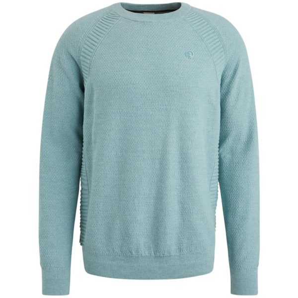 CAST IRON PULLOVER, R-NECK HEATHER PLATED BLEND