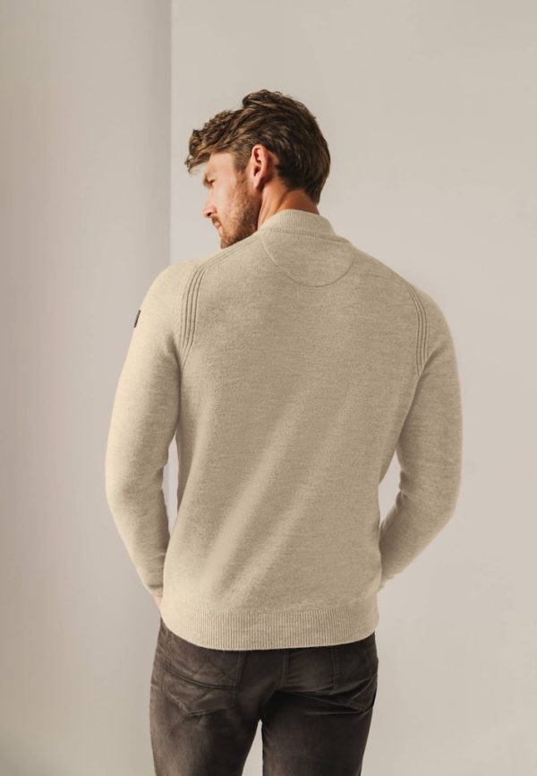STATE OF ART PULLOVER, GRANDAD KNITTED - Afbeelding 3
