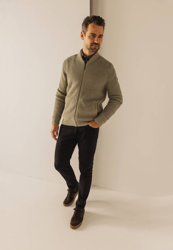 STATE OF ART VEST, CARDIGAN PLAIN BOM - Afbeelding 3