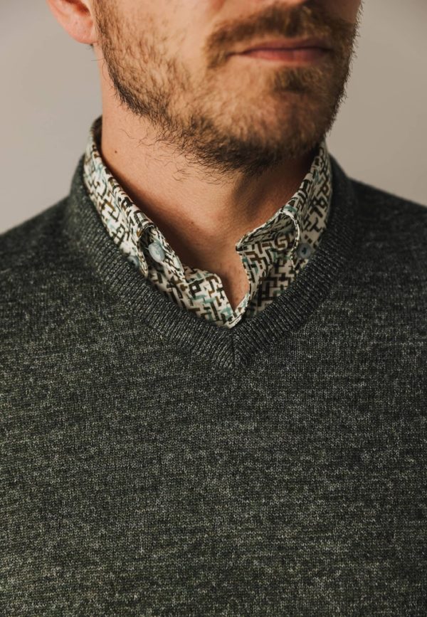 STATE OF ART PULLOVER, V-NECK PLAIN - Afbeelding 2