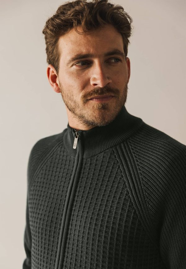 STATE OF ART VEST, CARDIGAN PLAIN RAG - Afbeelding 3