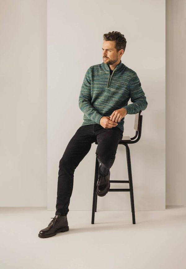 STATE OF ART PULLOVER, SCHIPPER SPORTZIP PLAIN - Afbeelding 3