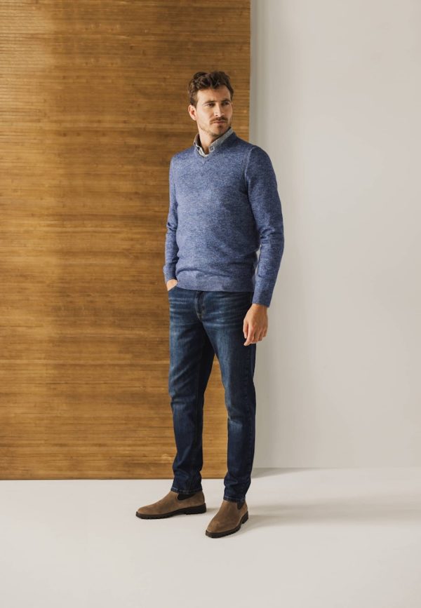 STATE OF ART PULLOVER, V-NECK PLAIN - Afbeelding 3