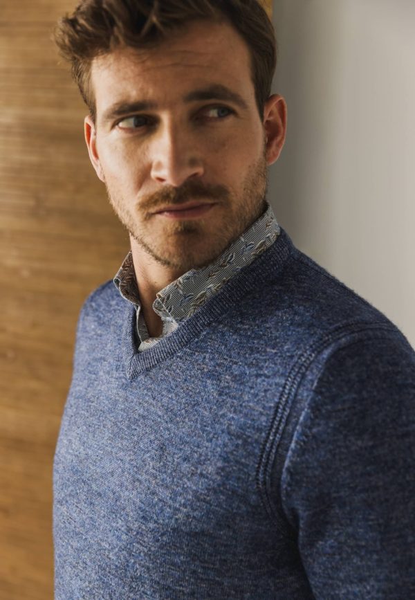 STATE OF ART PULLOVER, V-NECK PLAIN - Afbeelding 6