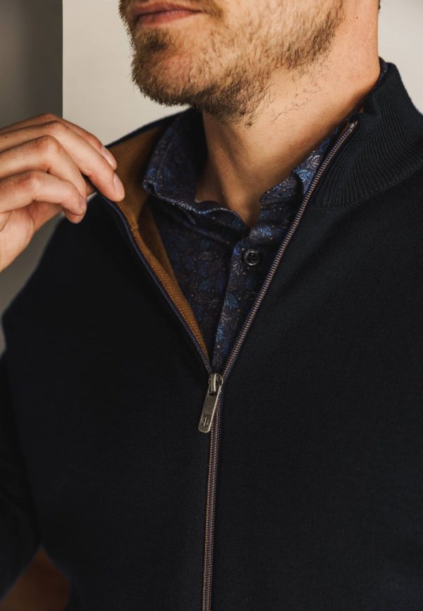 STATE OF ART VEST, CARDIGAN PLAIN ZIP - Afbeelding 3