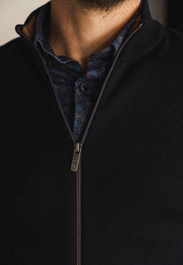 STATE OF ART VEST, CARDIGAN PLAIN ZIP - Afbeelding 2