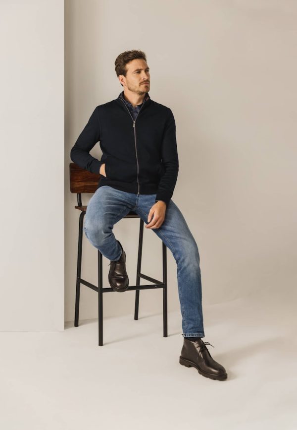 STATE OF ART VEST, CARDIGAN PLAIN ZIP