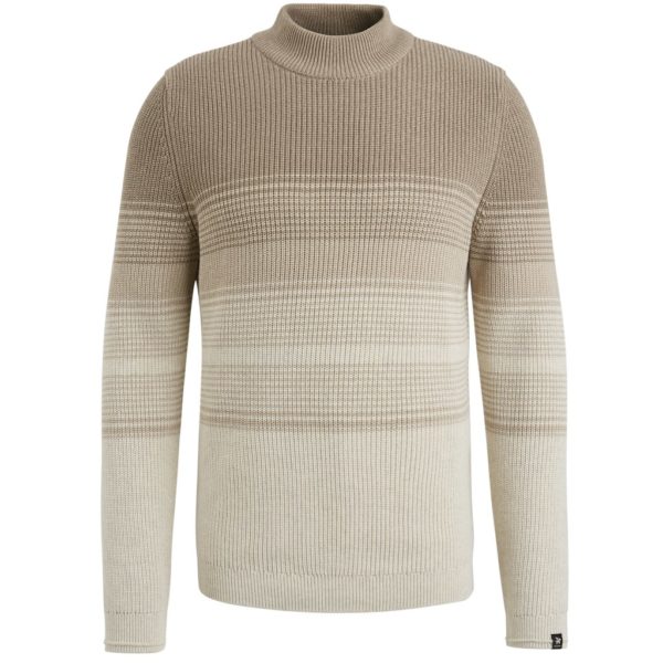 VANGUARD PULLOVER, MOCK NECK COTTON STRIPE