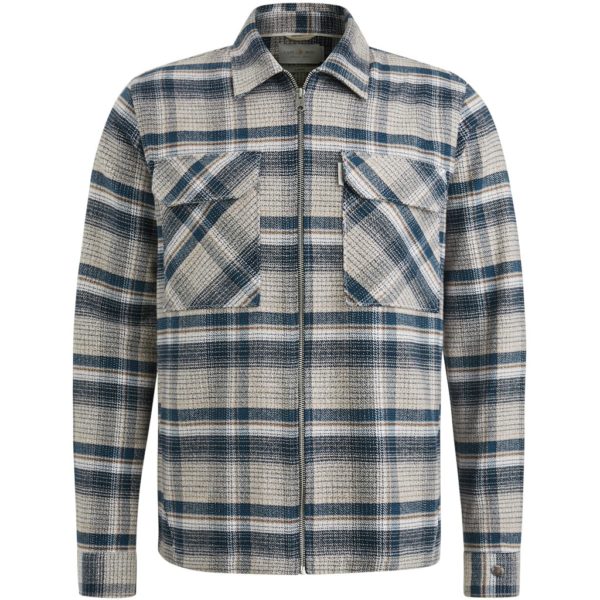 CAST IRON OVERSHIRT, MOULINE CHECK BRUSH REGULAR FIT