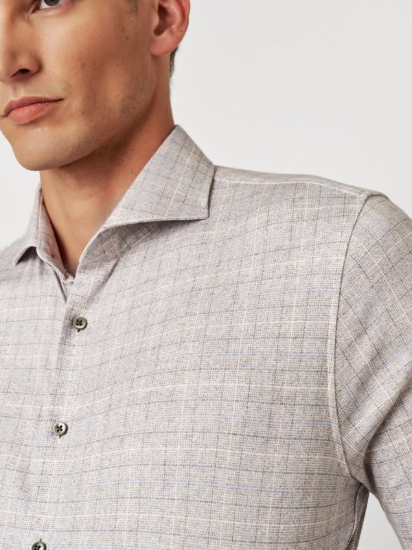 DESOTO LUXURY SHIRTS, CHECKED JERSEY - Afbeelding 4