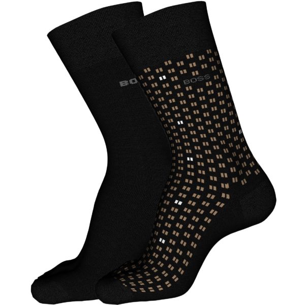 HUGO BOSS BLACK SOCKS, 2P RS MINI TILE MC