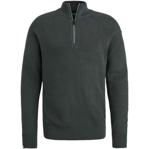 VANGUARD KNITWEAR, HALF ZIP COTTON MODAL