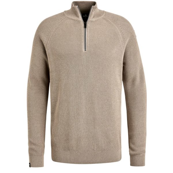 VANGUARD KNITWEAR, HALF ZIP COTTON MODAL