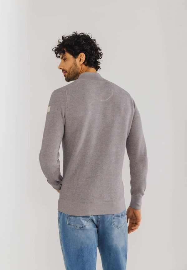 STATE OF ART KNITWEAR, PULLOVER SPORT ZIP PLAIN - Afbeelding 2