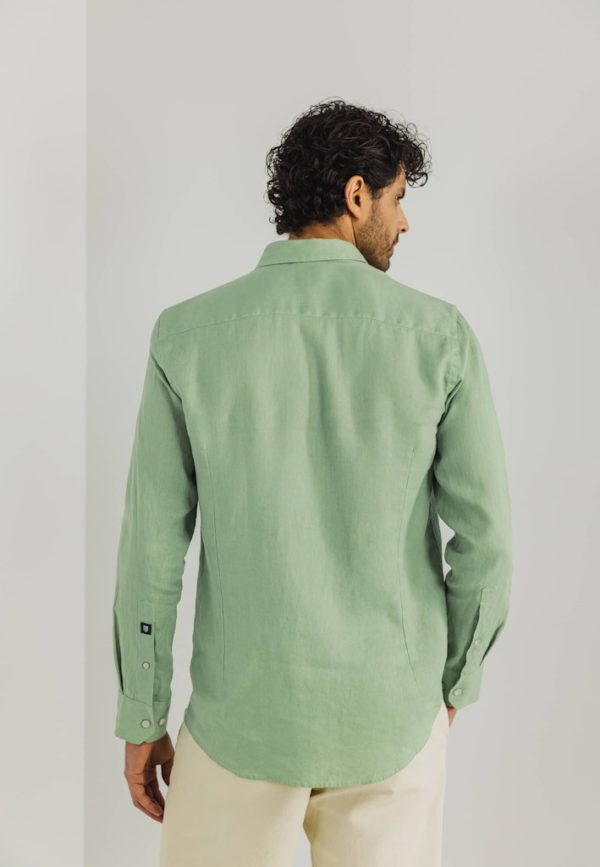 STATE OF ART SHIRT, LONGSLEEVE PLAIN LINEN - Afbeelding 2