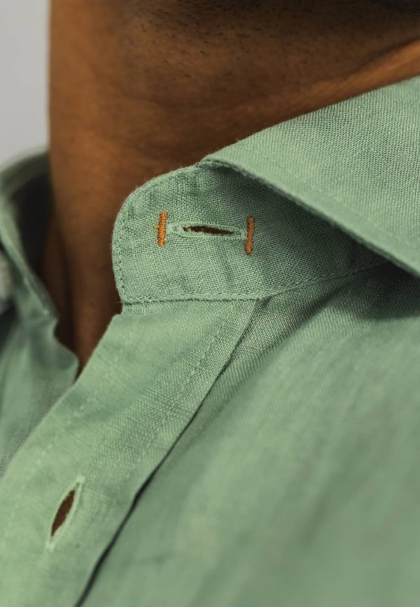STATE OF ART SHIRT, LONGSLEEVE PLAIN LINEN - Afbeelding 7