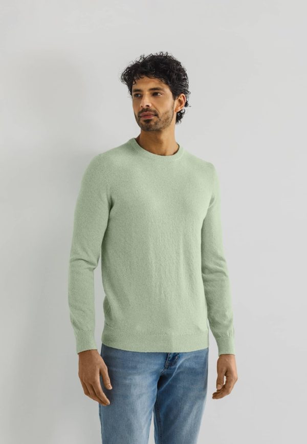 STATE OF ART KNITWEAR, PULLOVER CREW NECK PLAIN
