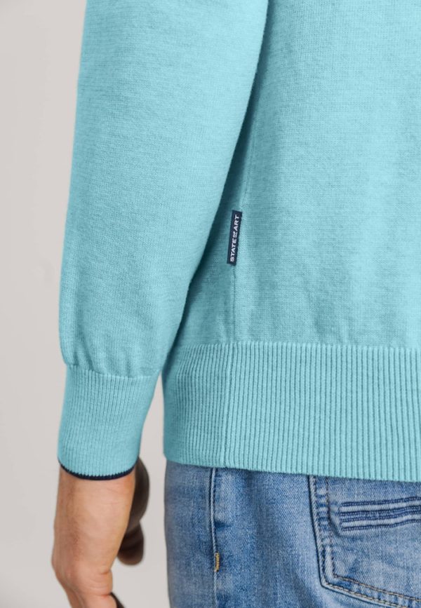 STATE OF ART KNITWEAR, PULLOVER SPORT ZIP PLAIN - Afbeelding 6