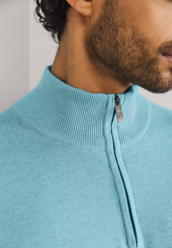 STATE OF ART KNITWEAR, PULLOVER SPORT ZIP PLAIN - Afbeelding 4