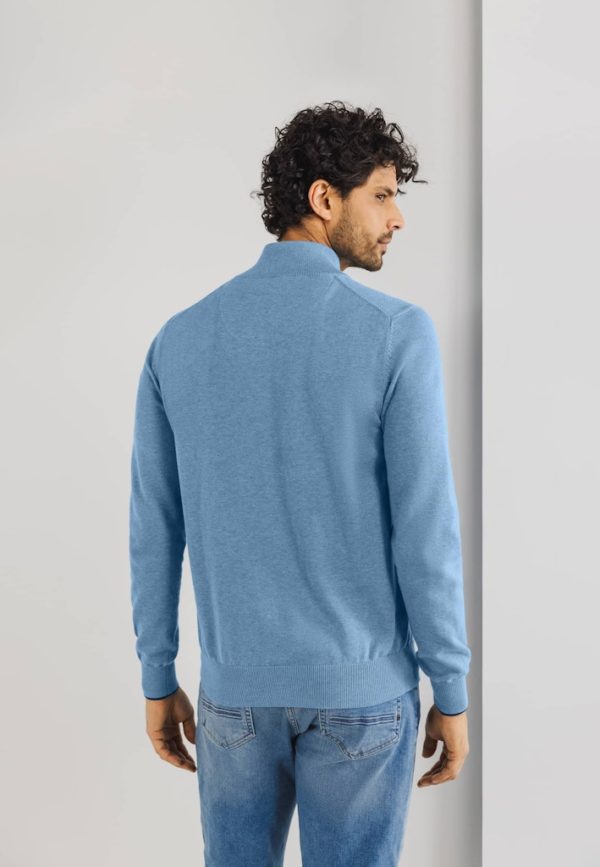 STATE OF ART KNITWEAR, PULLOVER SPORT ZIP PLAIN - Afbeelding 2