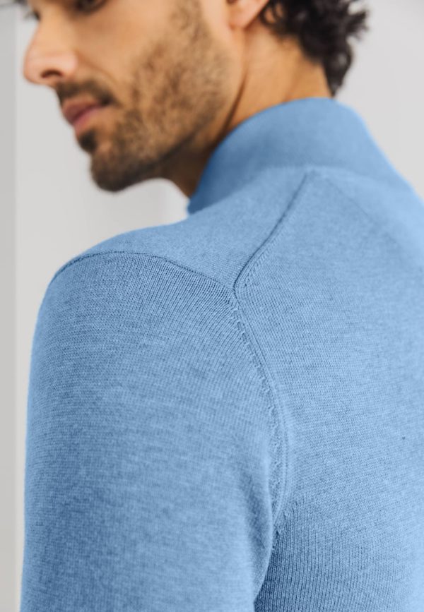 STATE OF ART KNITWEAR, PULLOVER SPORT ZIP PLAIN - Afbeelding 4