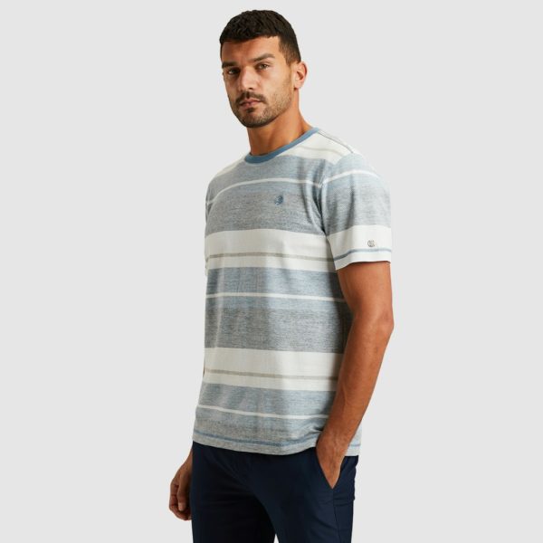 CAST IRON T-SHIRT, REHGULAR FIT POPCORN STRIPE - Afbeelding 2